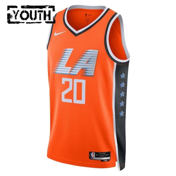 Nike LA Clippers John Collins Trikot City Edition 25/26 Swingman Orange Für Kinder