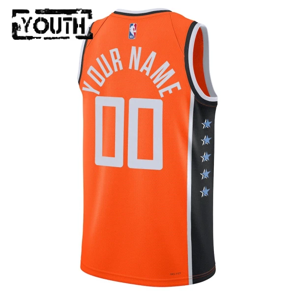 Nike LA Clippers Trikot Personalisiert City Edition 25/26 Swingman Orange Für Kinder