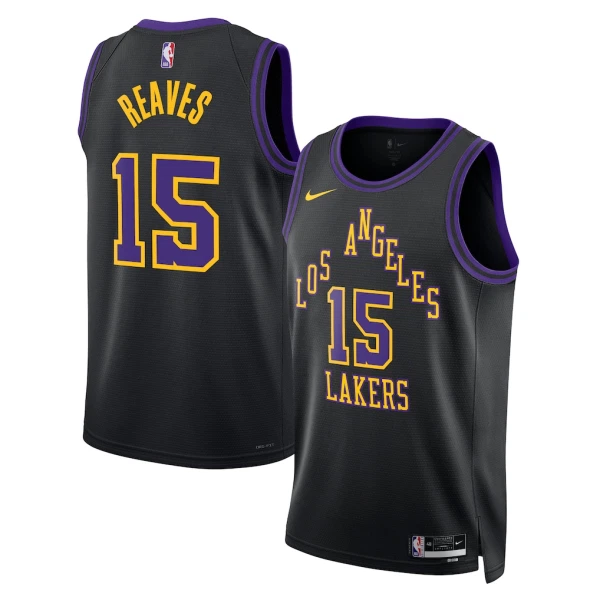 Nike Los Angeles Lakers Austin Reaves Trikot City Edition 25/26 Swingman Schwarz Für Herren