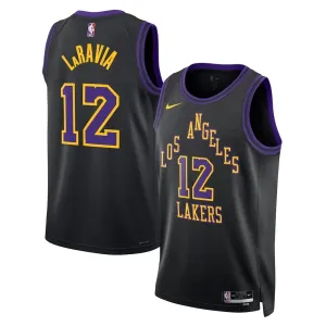 Nike Los Angeles Lakers Jake Laravia Trikot City Edition 25/26 Swingman Schwarz Für Herren