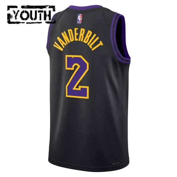 Nike Los Angeles Lakers Jarred Vanderbilt Trikot City Edition 25/26 Swingman Schwarz Für Kinder