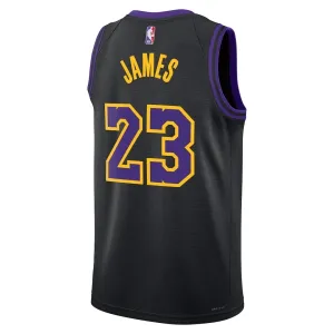 Nike Los Angeles Lakers Lebron James Trikot City Edition 25/26 Swingman Schwarz Für Herren
