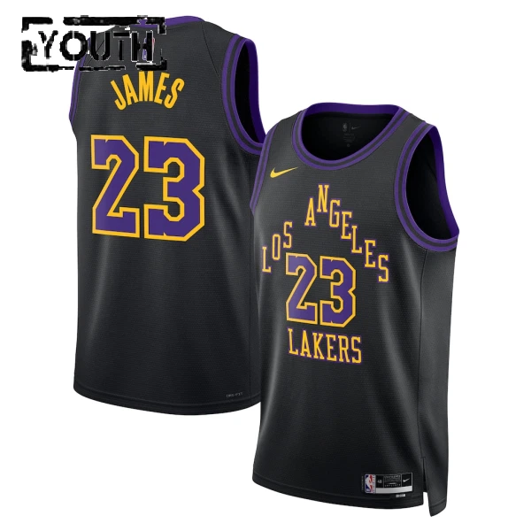 Nike Los Angeles Lakers Lebron James Trikot City Edition 25/26 Swingman Schwarz Für Kinder Nike Los Angeles Lakers Lebron James Trikot City Edition 25/26 Swingman Schwarz Für Kinder