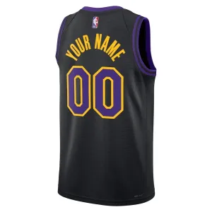 Nike Los Angeles Lakers Trikot Personalisiert City Edition 25/26 Swingman Schwarz Für Herren