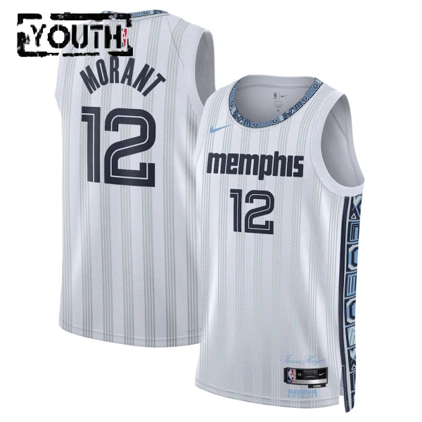 Nike Memphis Grizzlies Ja Morant Trikot City Edition 25/26 Swingman Grau Für Kinder