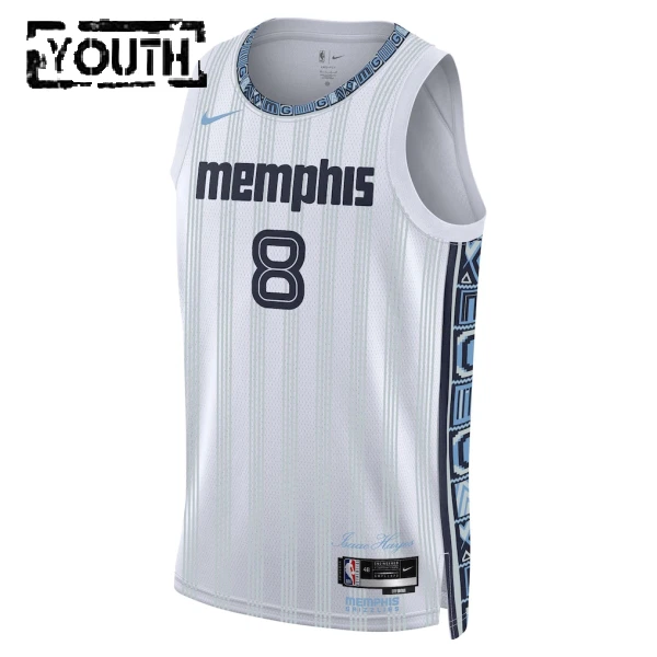 Nike Memphis Grizzlies Jaren Jackson JR Trikot City Edition 25/26 Swingman Grau Für Kinder
