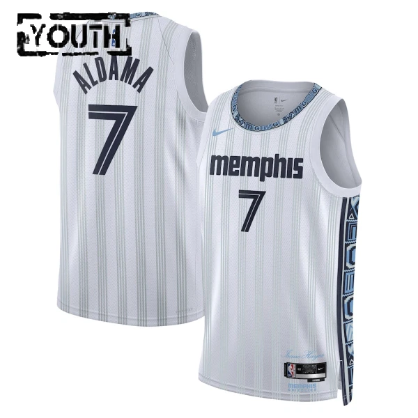 Nike Memphis Grizzlies Santi Aldama Trikot City Edition 25/26 Swingman Grau Für Kinder