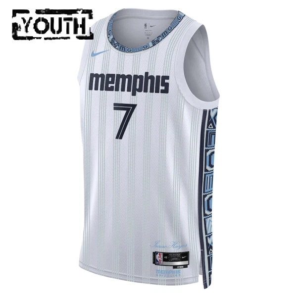 Nike Memphis Grizzlies Santi Aldama Trikot City Edition 25/26 Swingman Grau Für Kinder