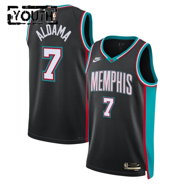 Nike Memphis Grizzlies Santi Aldama Trikot Classic Edition 25/26 Swingman Schwarz Für Kinder