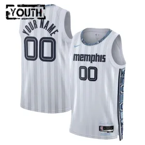 Nike Memphis Grizzlies Trikot Personalisiert City Edition 25/26 Swingman Grau Für Kinder
