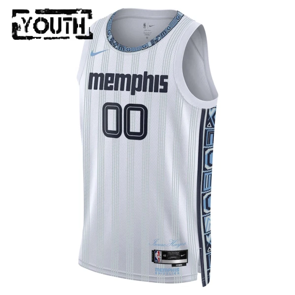 Nike Memphis Grizzlies Trikot Personalisiert City Edition 25/26 Swingman Grau Für Kinder