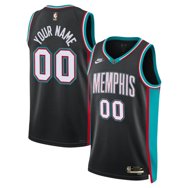 Nike Memphis Grizzlies Trikot Personalisiert Classic Edition 25/26 Swingman Schwarz Für Herren