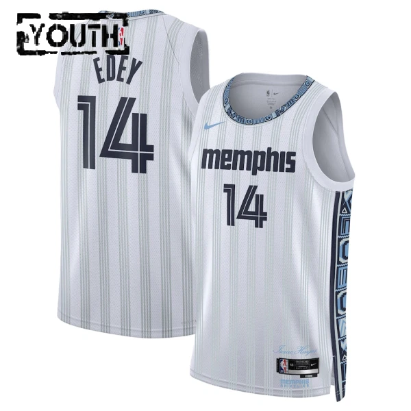 Nike Memphis Grizzlies Zach Edey Trikot City Edition 25/26 Swingman Grau Für Kinder