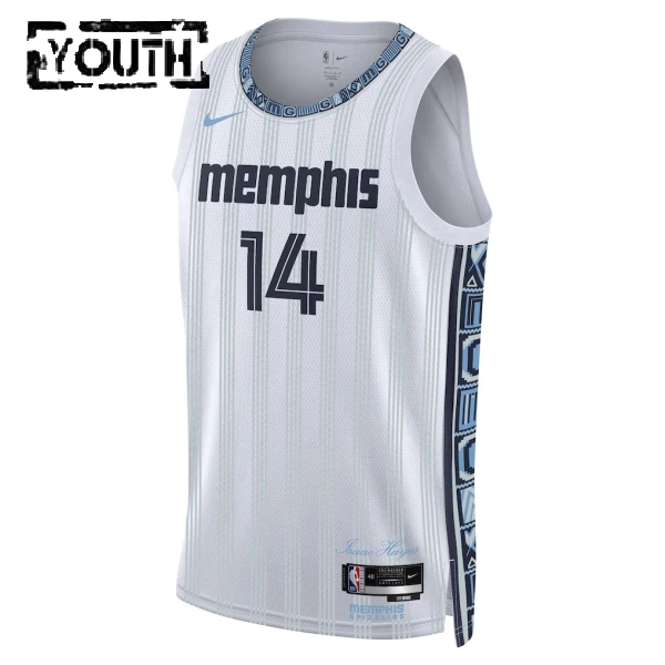 Nike Memphis Grizzlies Zach Edey Trikot City Edition 25/26 Swingman Grau Für Kinder