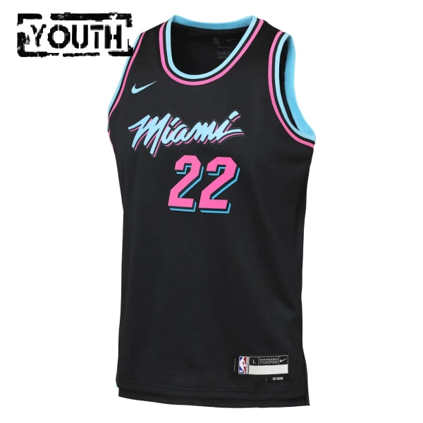 Nike Miami Heat Andrew Wiggins Trikot City Edition 25/26 Swingman Schwarz Für Kinder