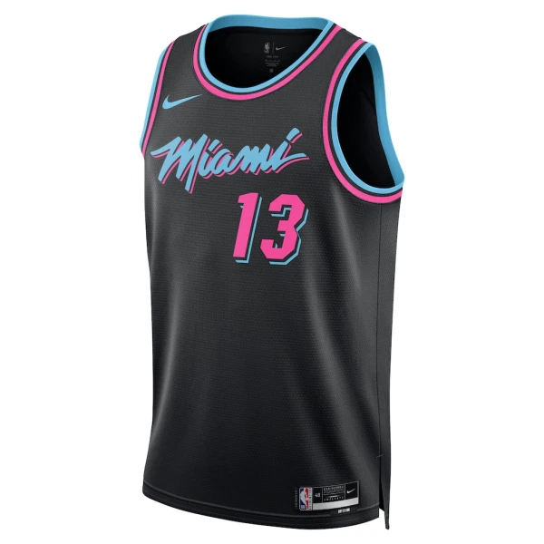 Nike Miami Heat Bam Adebayo Trikot City Edition 25/26 Swingman Schwarz Für Herren