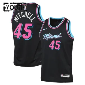 Nike Miami Heat Davion Mitchell Trikot City Edition 25/26 Swingman Schwarz Für Kinder