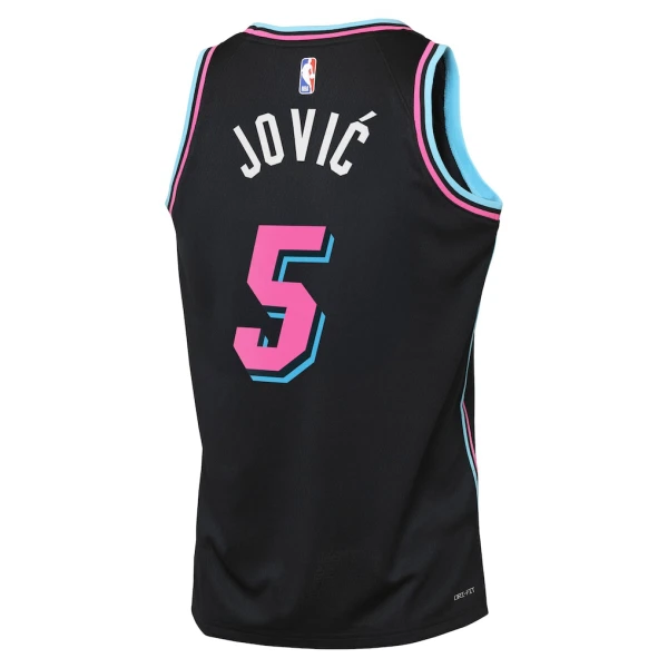 Nike Miami Heat Nikola Jovic Trikot City Edition 25/26 Swingman Schwarz Für Herren