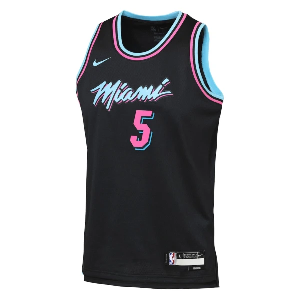 Nike Miami Heat Nikola Jovic Trikot City Edition 25/26 Swingman Schwarz Für Herren