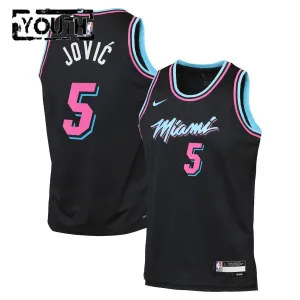 Nike Miami Heat Nikola Jovic Trikot City Edition 25/26 Swingman Schwarz Für Kinder
