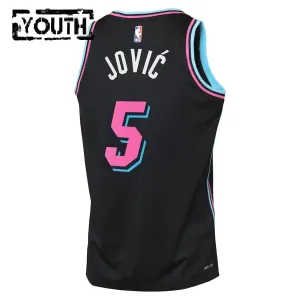 Nike Miami Heat Nikola Jovic Trikot City Edition 25/26 Swingman Schwarz Für Kinder