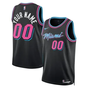 Nike Miami Heat Trikot Personalisiert City Edition 25/26 Swingman Schwarz Für Herren