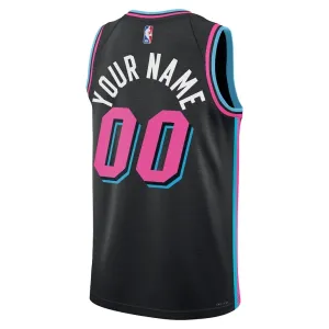 Nike Miami Heat Trikot Personalisiert City Edition 25/26 Swingman Schwarz Für Herren