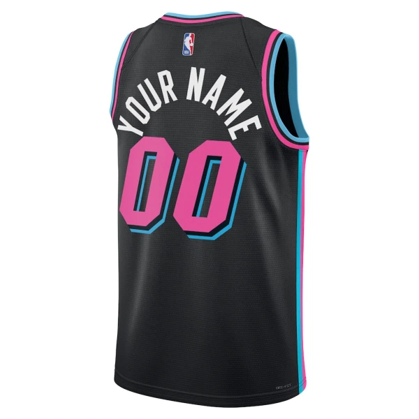 Nike Miami Heat Trikot Personalisiert City Edition 25/26 Swingman Schwarz Für Herren