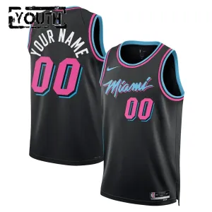 Nike Miami Heat Trikot Personalisiert City Edition 25/26 Swingman Schwarz Für Kinder