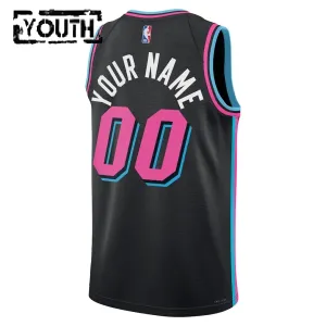 Nike Miami Heat Trikot Personalisiert City Edition 25/26 Swingman Schwarz Für Kinder
