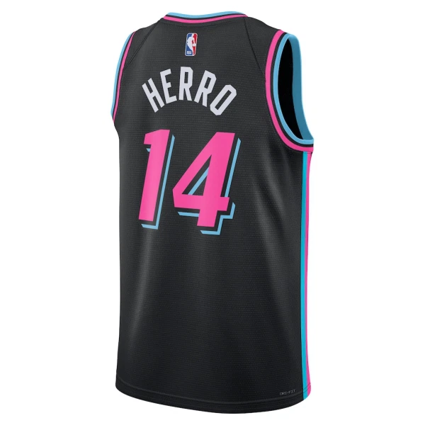 Nike Miami Heat Tyler Herro Trikot City Edition 25/26 Swingman Schwarz Für Herren