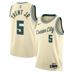 Nike Milwaukee Bucks Gary Trent JR Trikot City Edition 25/26 Swingman Weiß Für Herren