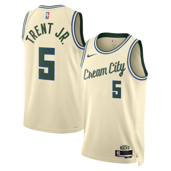 Nike Milwaukee Bucks Gary Trent JR Trikot City Edition 25/26 Swingman Weiß Für Herren
