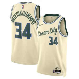Nike Milwaukee Bucks Giannis Antetokounmpo Trikot City Edition 25/26 Swingman Weiß Für Herren