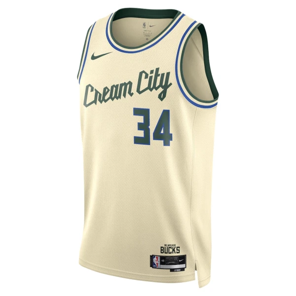 Nike Milwaukee Bucks Giannis Antetokounmpo Trikot City Edition 25/26 Swingman Weiß Für Herren