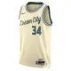 Nike Milwaukee Bucks Giannis Antetokounmpo Trikot City Edition 25/26 Swingman Weiß Für Herren