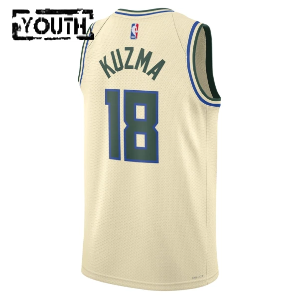Nike Milwaukee Bucks Kyle Kuzma Trikot City Edition 25/26 Swingman Weiß Für Kinder