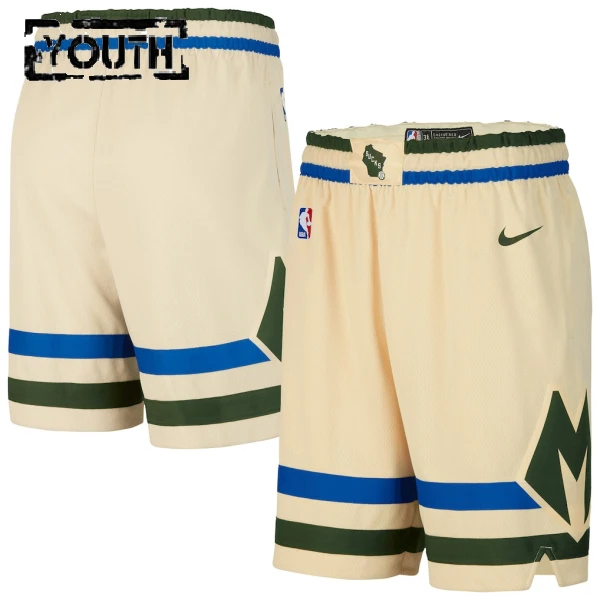 Nike Milwaukee Bucks Shorts City Edition 25/26 Swingman Für Kinder