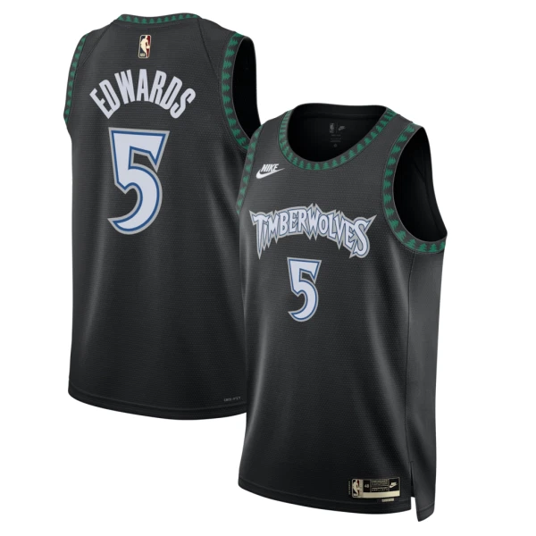 Nike Minnesota Timberwolves Anthony Edwards Trikot Classic Edition 25/26 Swingman Schwarz Für Herren