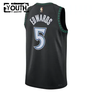 Nike Minnesota Timberwolves Anthony Edwards Trikot Classic Edition 25/26 Swingman Schwarz Für Kinder
