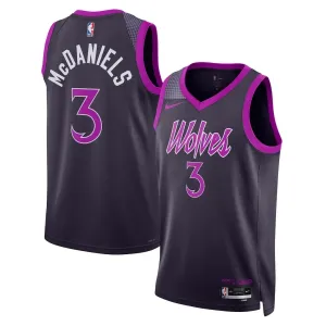 Nike Minnesota Timberwolves Jaden Mcdaniels Trikot City Edition 25/26 Swingman Schwarz Für Herren