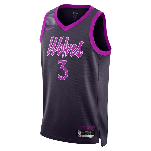 Nike Minnesota Timberwolves Jaden Mcdaniels Trikot City Edition 25/26 Swingman Schwarz Für Herren