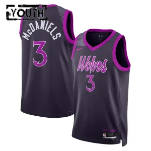 Nike Minnesota Timberwolves Jaden Mcdaniels Trikot City Edition 25/26 Swingman Schwarz Für Kinder
