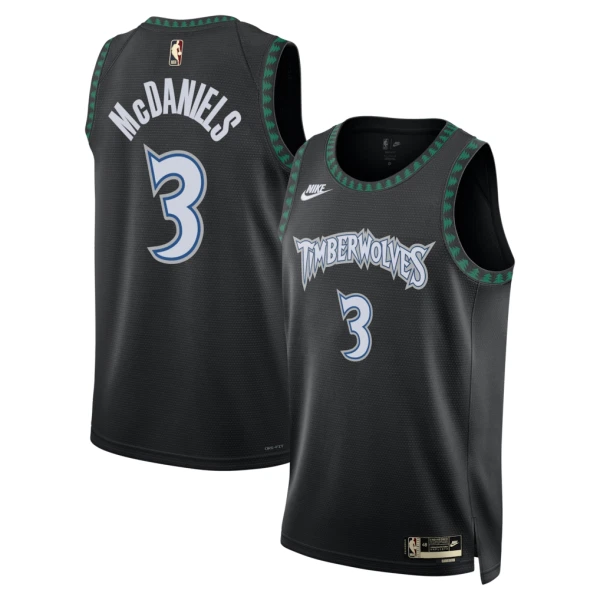 Nike Minnesota Timberwolves Jaden Mcdaniels Trikot Classic Edition 25/26 Swingman Schwarz Für Herren