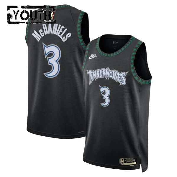 Nike Minnesota Timberwolves Jaden Mcdaniels Trikot Classic Edition 25/26 Swingman Schwarz Für Kinder