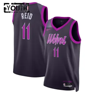 Nike Minnesota Timberwolves Naz Reid Trikot City Edition 25/26 Swingman Schwarz Für Kinder