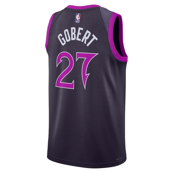 Nike Minnesota Timberwolves Rudy Gobert Trikot City Edition 25/26 Swingman Schwarz Für Herren