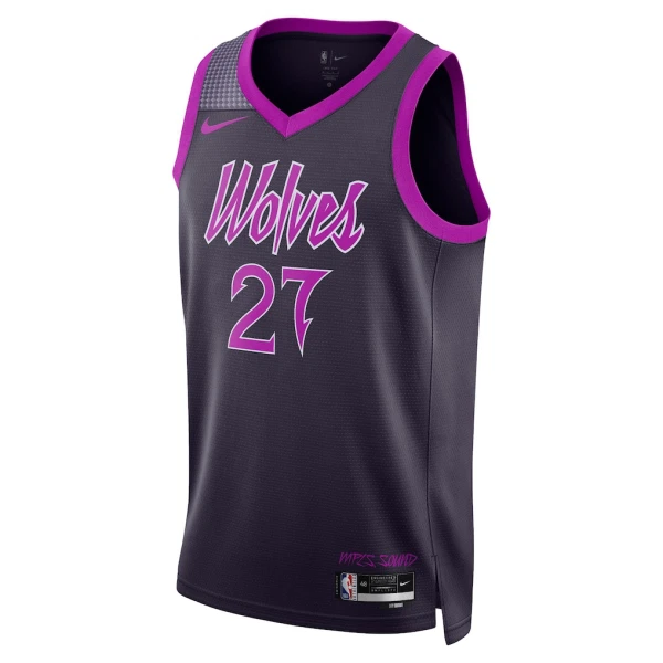 Nike Minnesota Timberwolves Rudy Gobert Trikot City Edition 25/26 Swingman Schwarz Für Herren