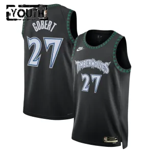 Nike Minnesota Timberwolves Rudy Gobert Trikot Classic Edition 25/26 Swingman Schwarz Für Kinder