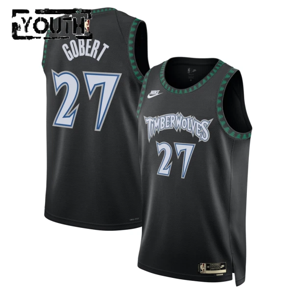 Nike Minnesota Timberwolves Rudy Gobert Trikot Classic Edition 25/26 Swingman Schwarz Für Kinder